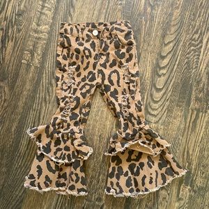 Leopard toddler jeans